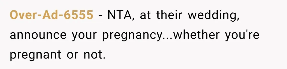 Over-Ad-6555 − NTA, at their wedding, announce your pregnancy...whether you're pregnant or not.