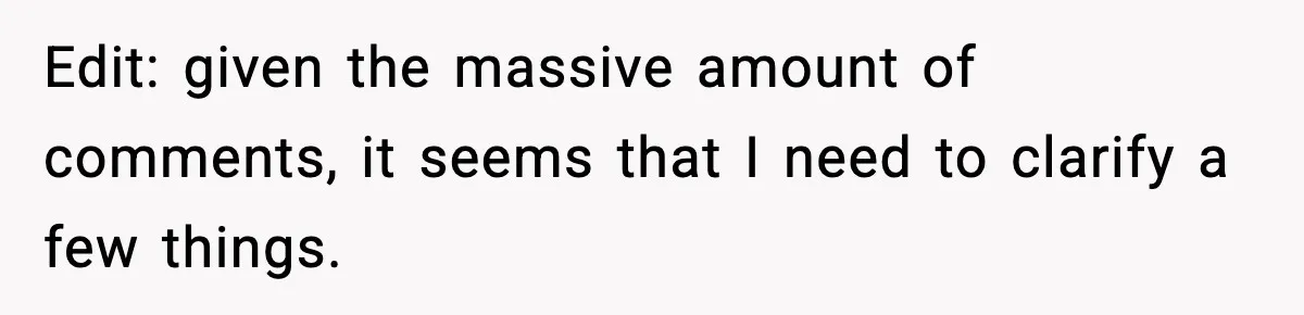 Edit: given the massive amount of comments, it seems that I need to clarify a few things.