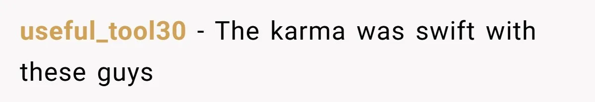 useful_tool30 - The karma was swift with these guys