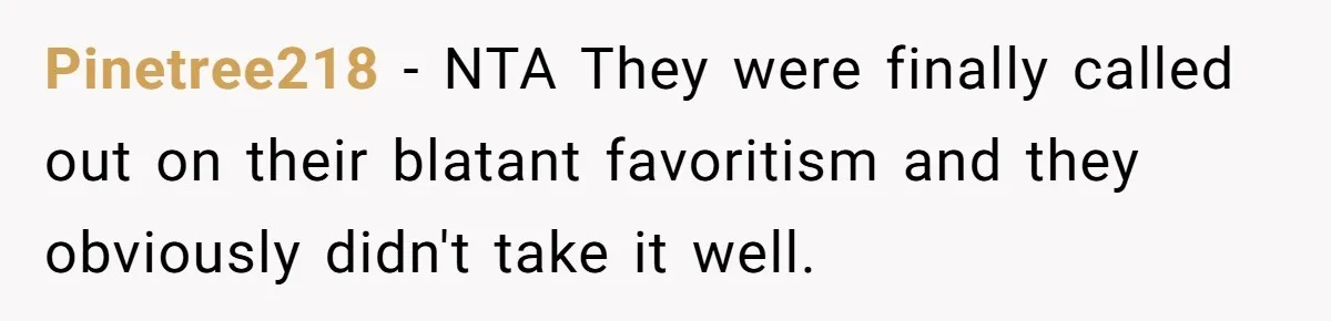 Pinetree218 − NTA They were finally called out on their blatant favoritism and they obviously didn't take it well.