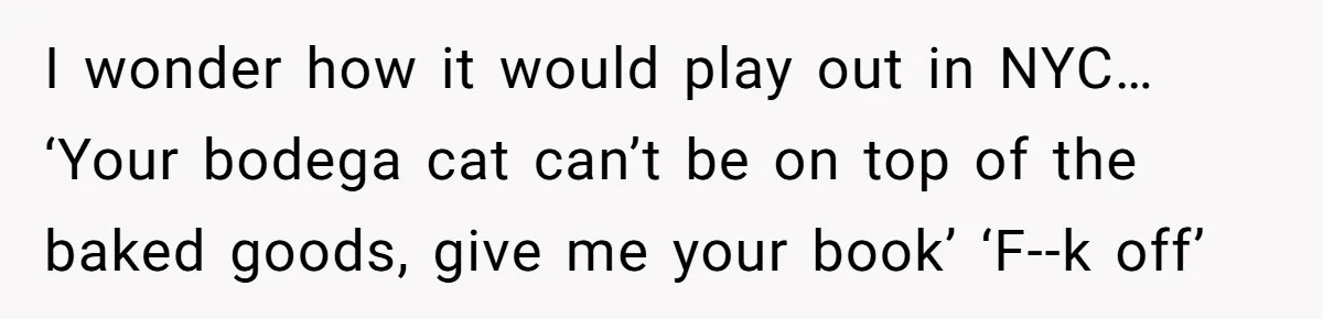 Woman Uses a "Complaints Book" to Serve a Smug Clerk Some Cold, Hard Justice I wonder how it would play out in NYC… ‘Your bodega cat can’t be on top of the baked goods, give me your book’ ‘F--k off’