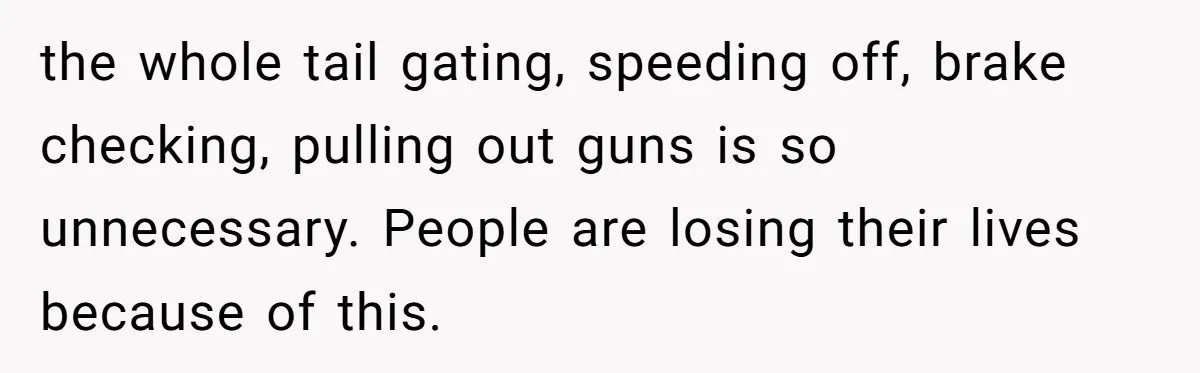 Minivan Driver's Road Rage Ends in Humiliation Thanks to This Clever Trick the whole tail gating, speeding off, brake checking, pulling out guns is so unnecessary. People are losing their lives because of this.