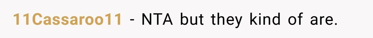 11Cassaroo11 − NTA but they kind of are.