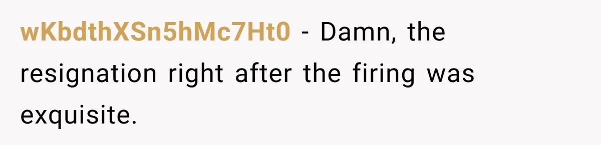 wKbdthXSn5hMc7Ht0 − Damn, the resignation right after the firing was exquisite.