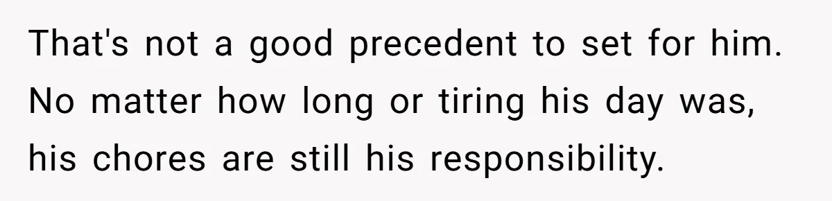 Eldest Brother Refuses To Share His Restaurant Leftovers With 11-Year-Old Sister After A Petty Reason That's not a good precedent to set for him. No matter how long or tiring his day was, his chores are still his responsibility.