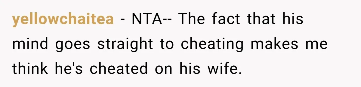 Man Calls His Brother An Insecure Man-Baby Over Comments About His Wife’s Makeup yellowchaitea − NTA-- The fact that his mind goes straight to cheating makes me think he's cheated on his wife.