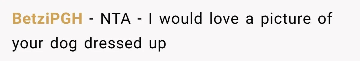 BetziPGH − NTA - I would love a picture of your dog dressed up