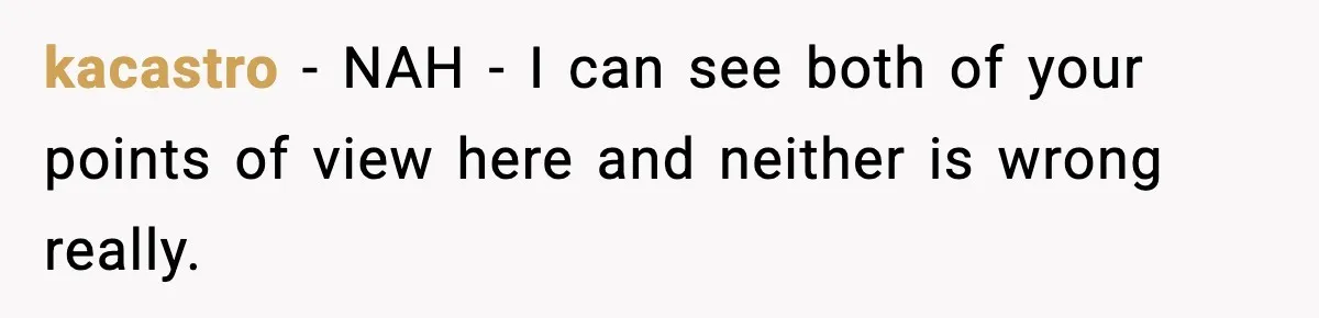 Wife Gets Dream Job Across The Country, But Husband Refuses To Move And Tells Her To Choose Between Career And Family kacastro − NAH - I can see both of your points of view here and neither is wrong really.