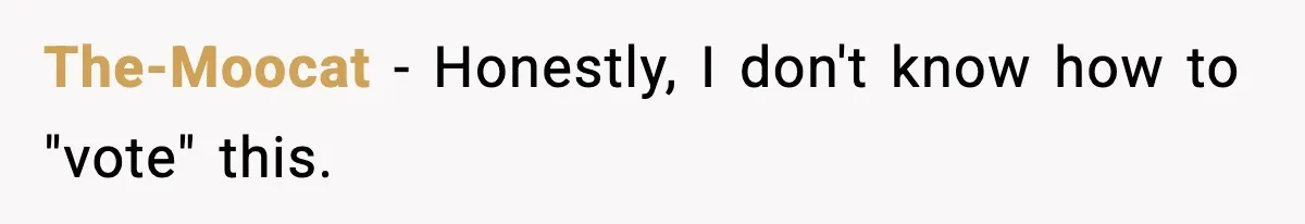 Wife Gets Dream Job Across The Country, But Husband Refuses To Move And Tells Her To Choose Between Career And Family The-Moocat − Honestly, I don't know how to "vote" this.