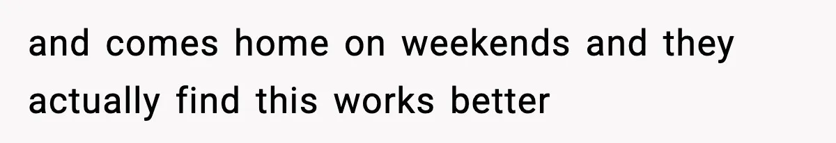 Wife Gets Dream Job Across The Country, But Husband Refuses To Move And Tells Her To Choose Between Career And Family and comes home on weekends and they actually find this works better