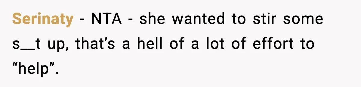 Woman Secretly DNA Tests Her Fiancé’s Niece, Then Accuses Dad Of Raising An “Affair Baby” In Front Of Tahe Child Serinaty − NTA - she wanted to stir some s__t up, that’s a hell of a lot of effort to “help”.