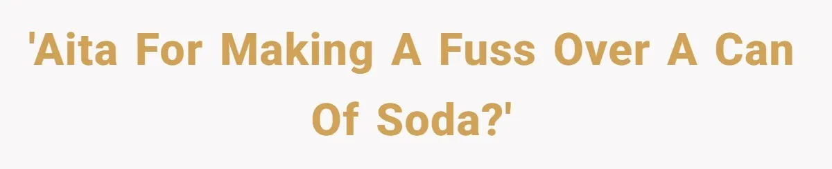 'AITA for making a fuss over a can of soda?'