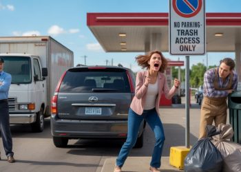Tourist Blocks Dumpster Access, Then Screeches When She Gets Blocked Just Once
