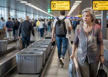 Woman Cut In Front Of Everyone, Then Acted Shocked When Her Bag Didn’t Follow