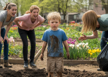 Mom Says Garden Safety “Isn’t Their Business,” So Her Son Ends Up Sinking Into A Mountain Of Manure… Literally