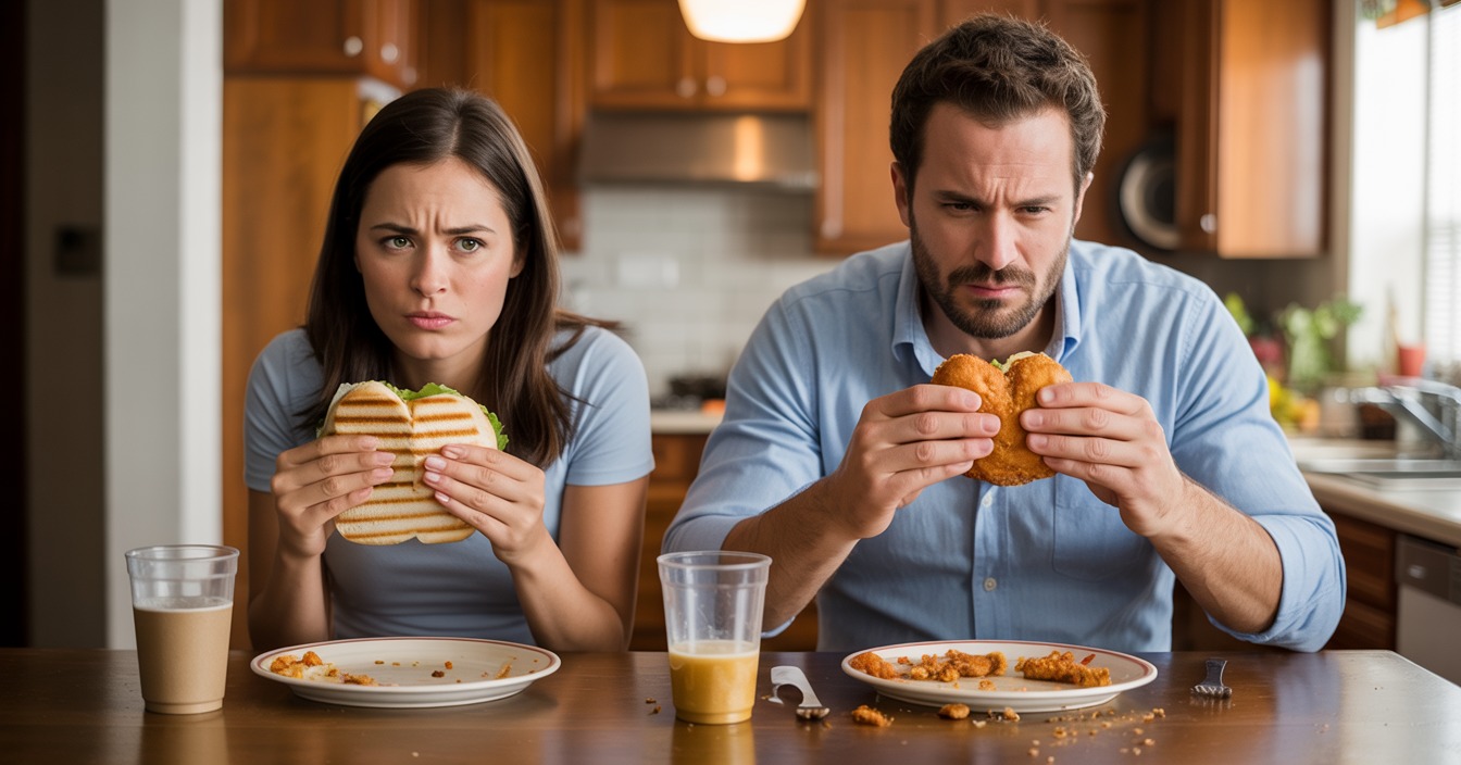 Woman Tells Husband He’s Much Fatter Than Her After He Orders ‘Healthy’ Fast Food For Her
