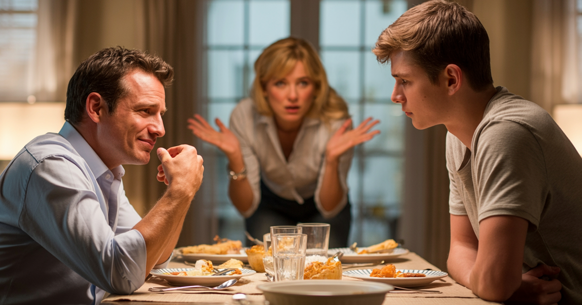 Dad Laughs When Son Gets Chewed Out For Bad Table Manners By His Girlfriend’s Parents Dad Laughs When Son Gets Chewed Out For Bad Table Manners By His Girlfriend’s Parents