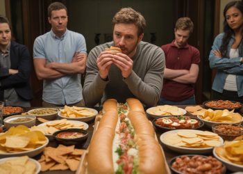Man Eats 4 Feet Of A 6-Foot Sub At Party, Now His Friends Are Furious!