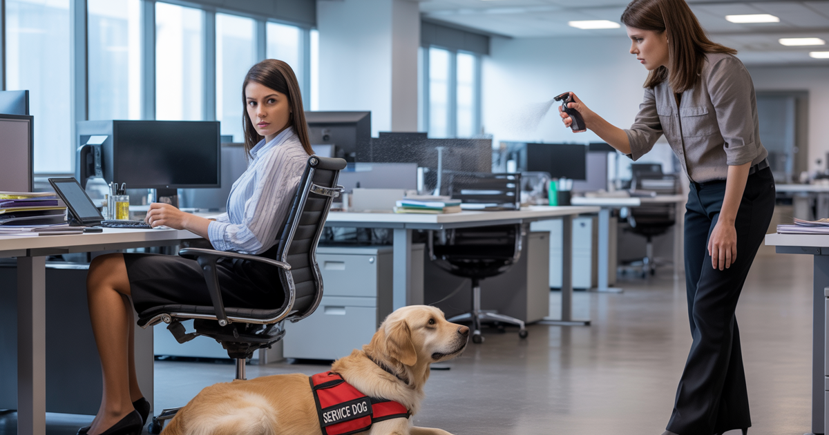 Coworker Gets Fired After Harassing Colleague And Trying To “Expose” Their Service Dog As Fake Coworker Gets Fired After Harassing Colleague And Trying To “Expose” Their Service Dog As Fake