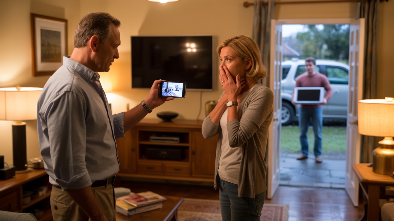 Dad Catches Son Stealing The Family TV On Security Footage, Is He Right To Call Police? Dad Catches Son Stealing The Family TV On Security Footage, Is He Right To Call Police?