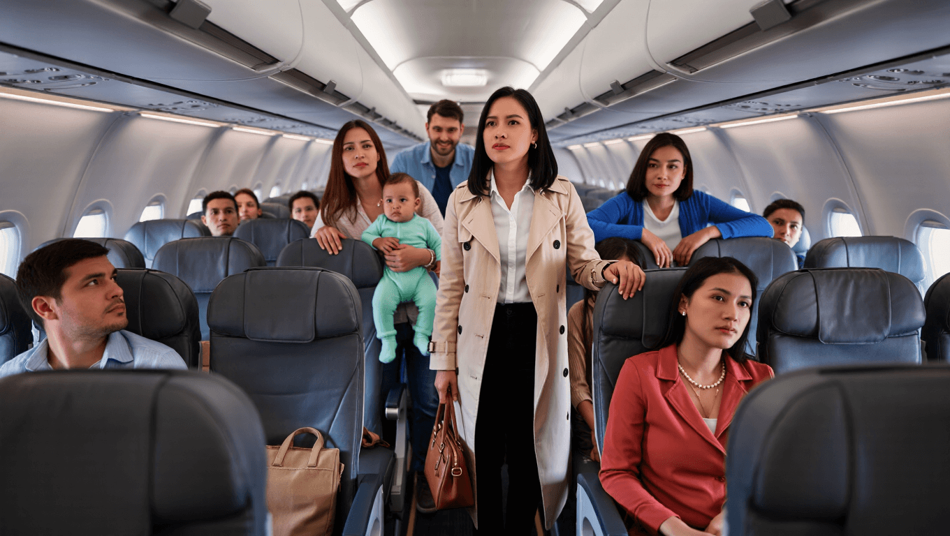 Passenger Refuses to Move and Confronts Entitled Parents Mid Flight Passenger Refuses to Move and Confronts Entitled Parents Mid Flight