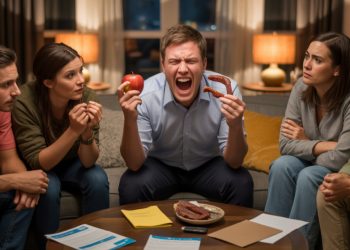 Man Pretends To Eat Only Apples For Weeks, Can’t Believe His Friends Stage An Intervention