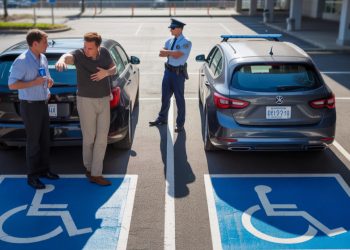 Man With Disability Refuses To Move Car After Couple Blocks Two Disabled Parking Spaces