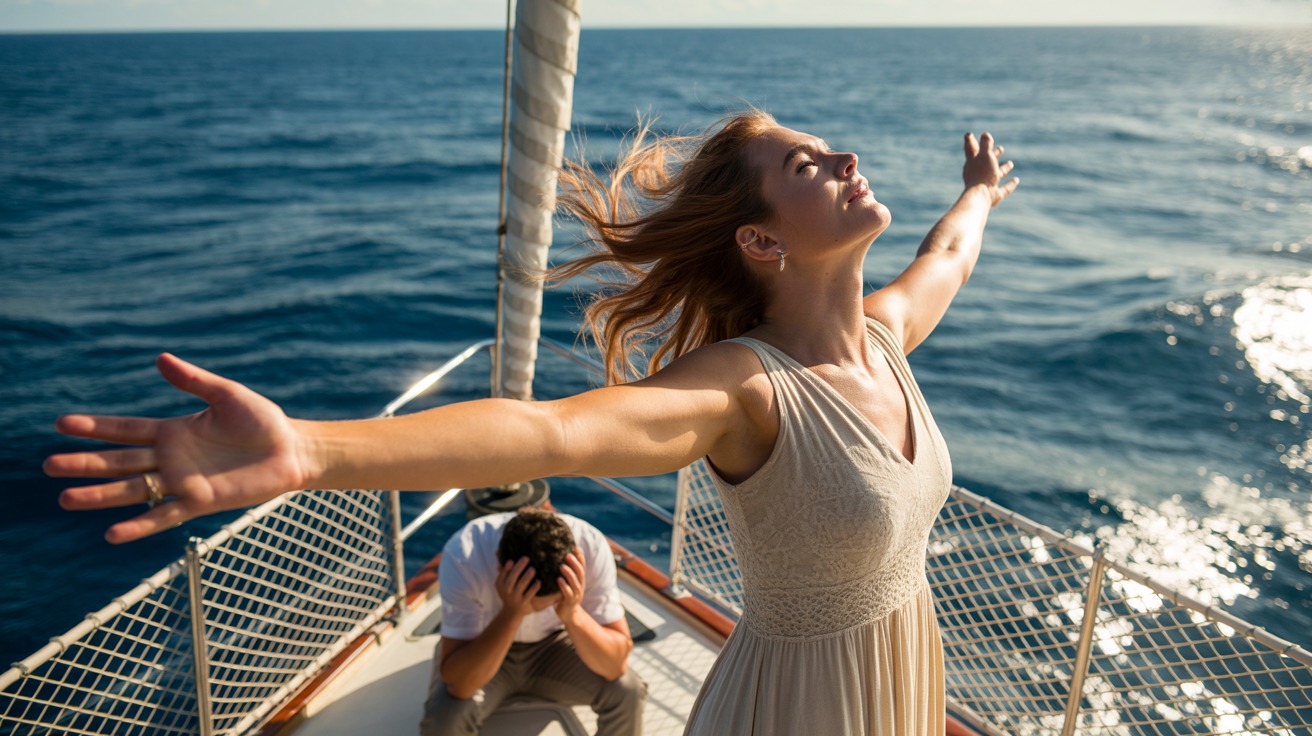 Woman Throws $10K Rings In The Ocean After Husband Pranks Her About An Affair