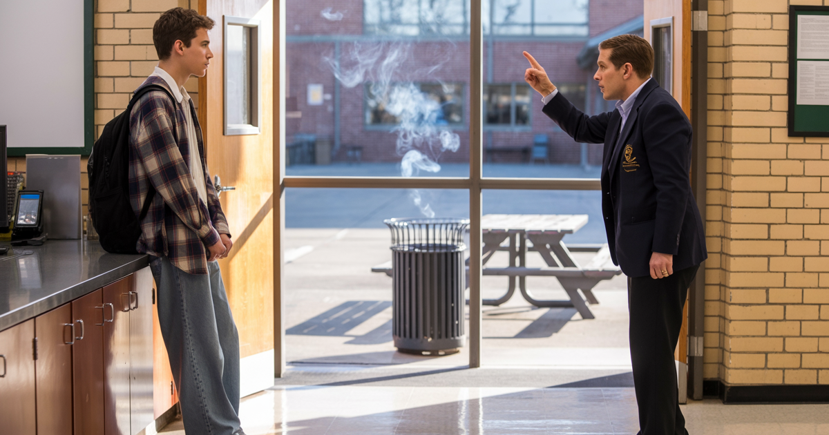 Student Gets Scolded For Interrupting, Calmly Reports Fire After Administrator Forces Him To Wait