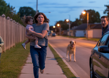 Mother Throws Daughter Over Fence To Save Her While Fleeing From Charging Dog, Gets Criticized At Home Instead