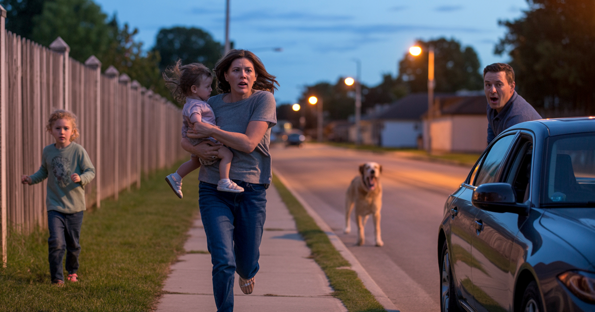 Mother Throws Daughter Over Fence To Save Her While Fleeing From Charging Dog, Gets Criticized At Home Instead