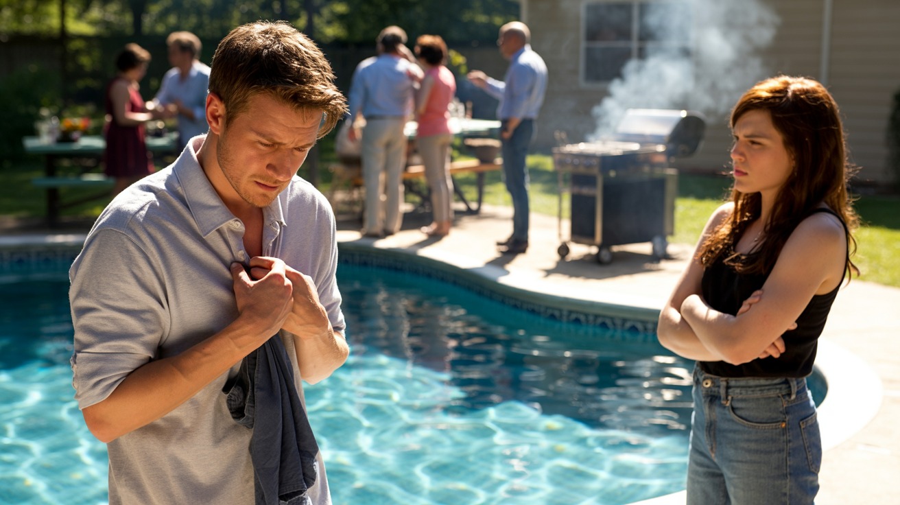 Man Gets Furious After Sister Asks Him To Keep His Shirt On At Pool Because Of His Scars