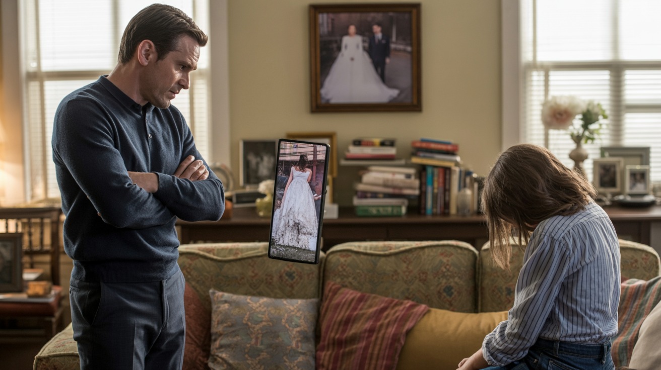 Dad Makes Daughter Pay For Destroying Grandma’s Wedding Dress By Taking Her Savings For College Fun