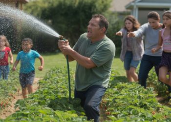 Homeowner Chases Off Strawberry Thieves With A Hose, Parents Say He Went Too Far