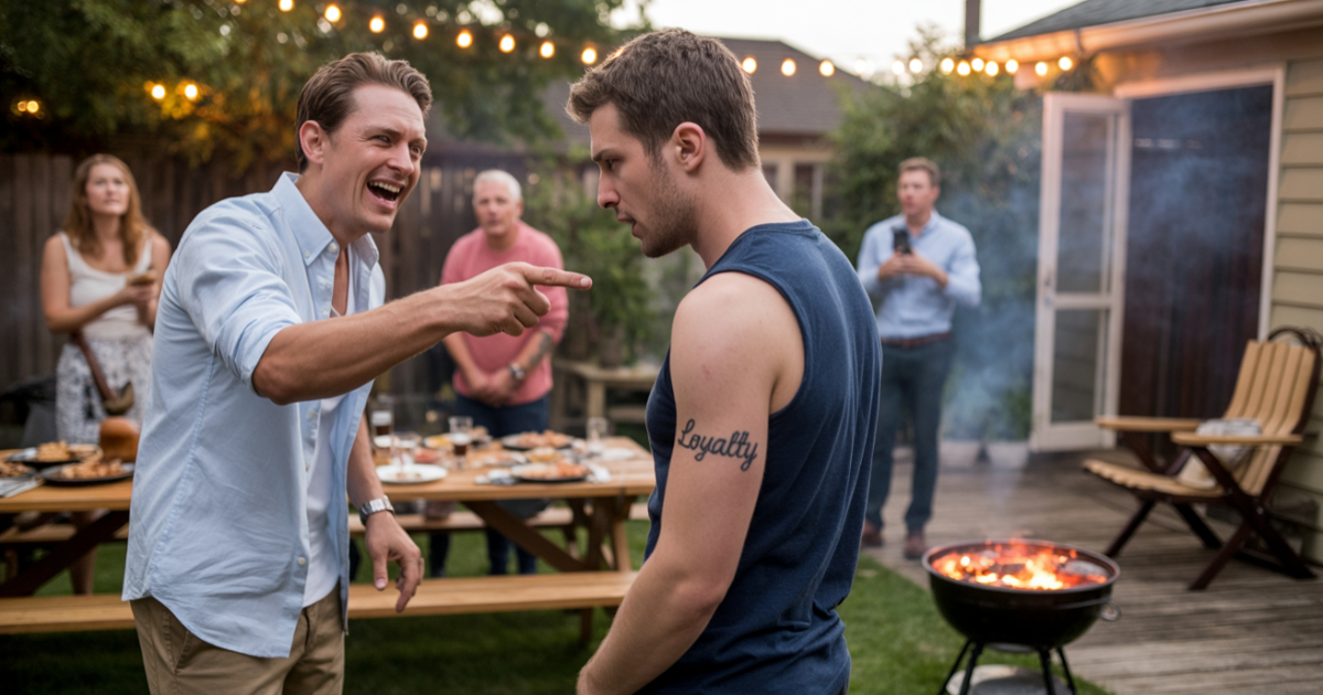 Brother Laughed At Cheater’s ‘LOYALTY’ Tattoo, Family Dinner Turns Into Chaos