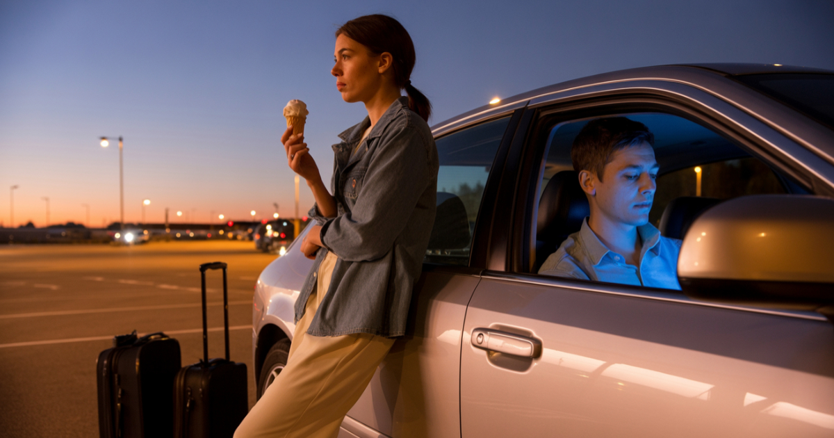 Woman Gets Ice Cream After Husband Skips Airport Pickup, Now He’s Furious She Didn’t Rush Home