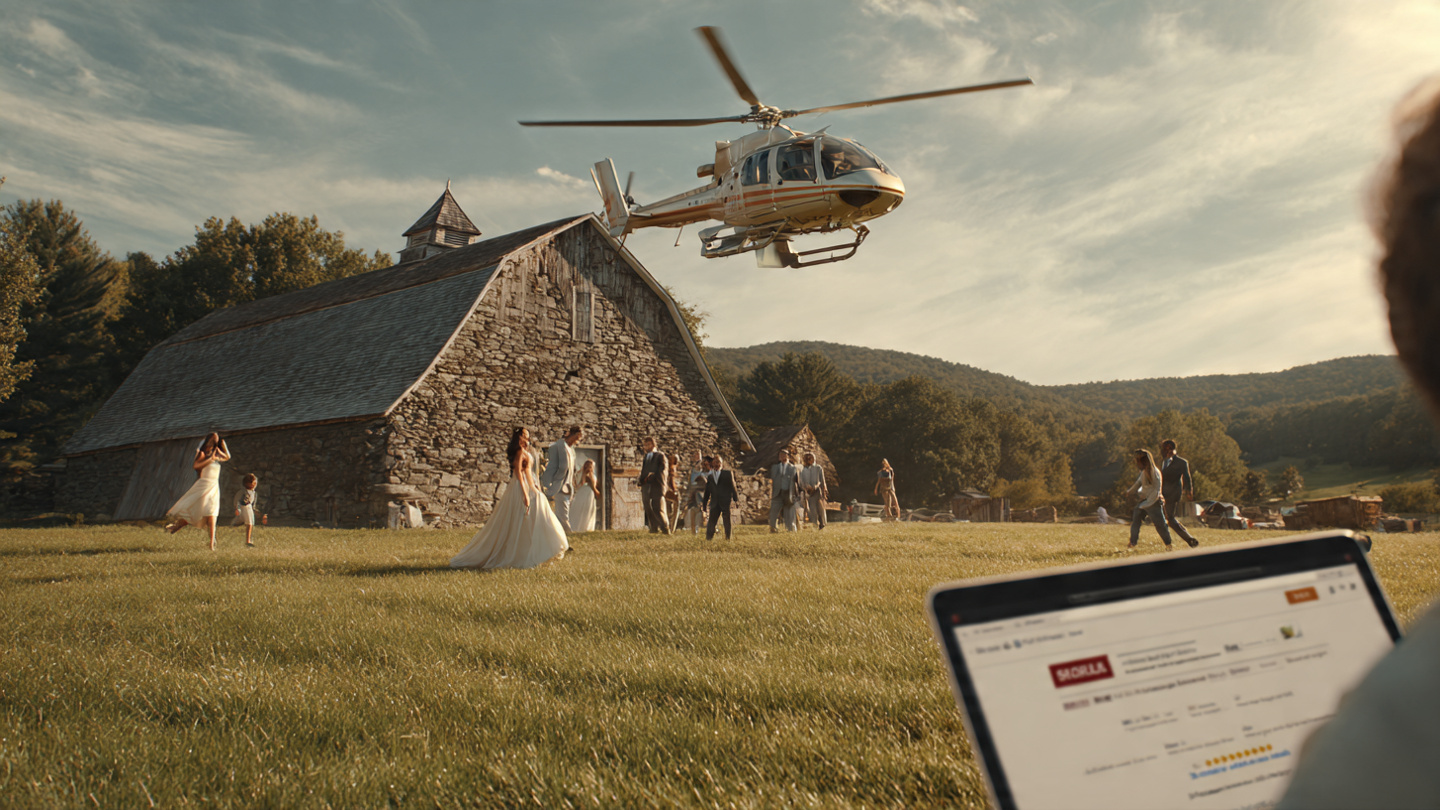 Internet Sleuths Rally Around Groom After Helicopter Service Abandons Their Promise Internet Sleuths Rally Around Groom After Helicopter Service Abandons Their Promise
