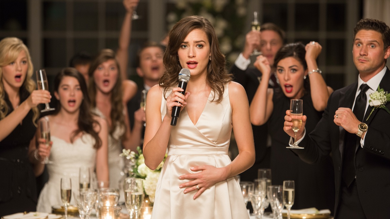 Woman Announces Pregnancy At Sister’s Wedding After Sister Proposed At Hers Woman Announces Pregnancy At Sister’s Wedding After Sister Proposed At Hers