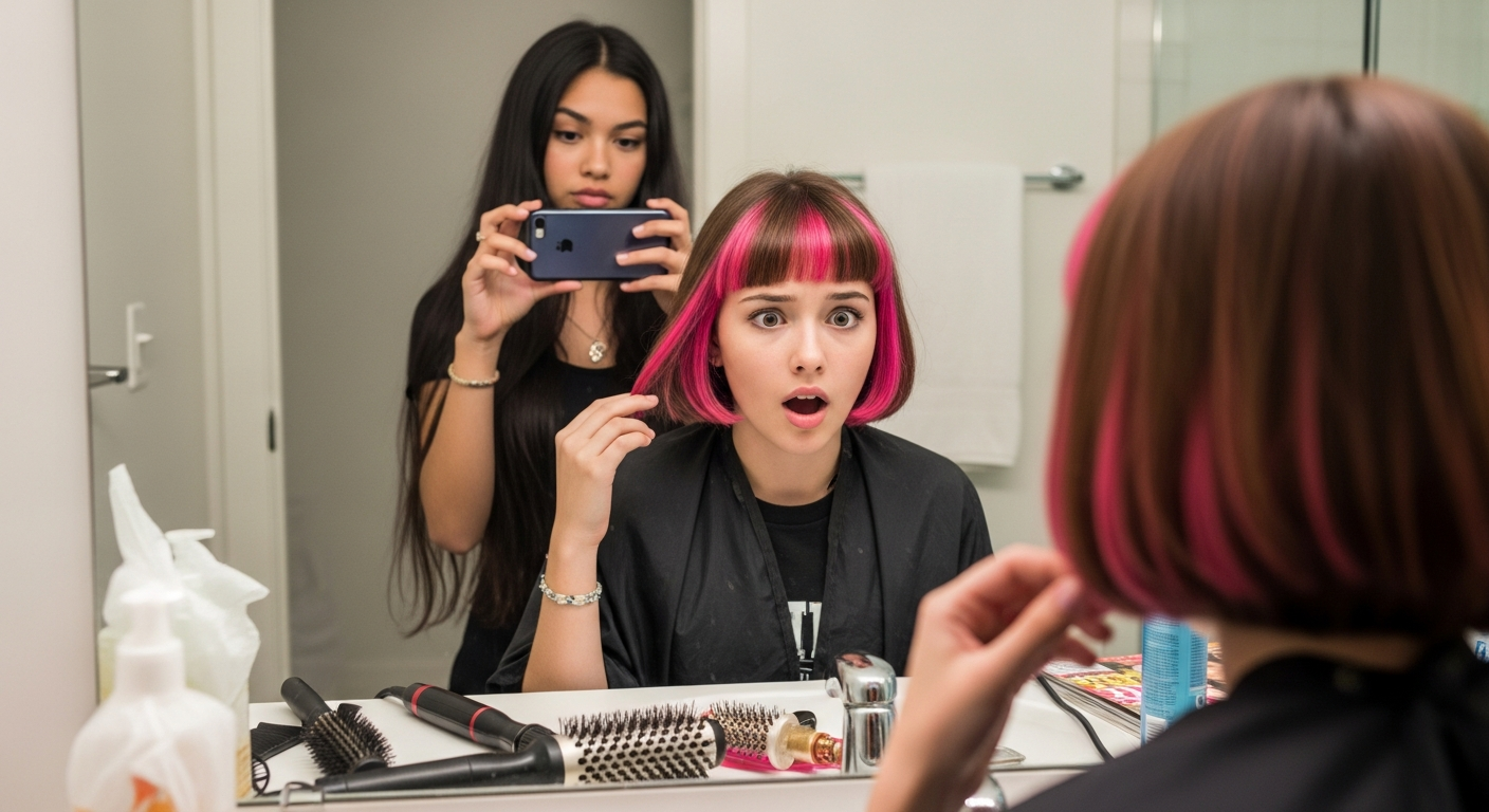 When Imitation Goes Wrong: One Sister Tricked Her Copycat Sibling with a Pink Wig