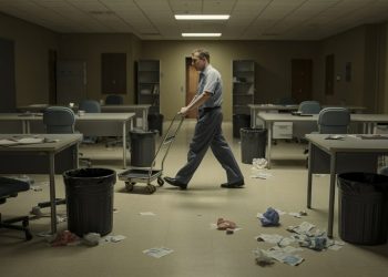 Messy Office Karen Leaves Garbage All Over the Floor, Orders Cleaner Not to Touch It – Cleaner Complies
