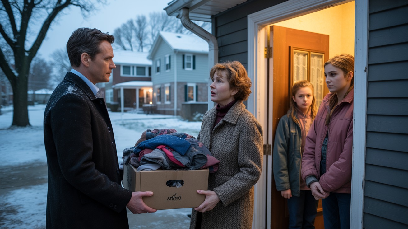 Woman Gives Winter Coats to Freezing Twin Girls - Their Stepdad Storms Over and Demands Them Back