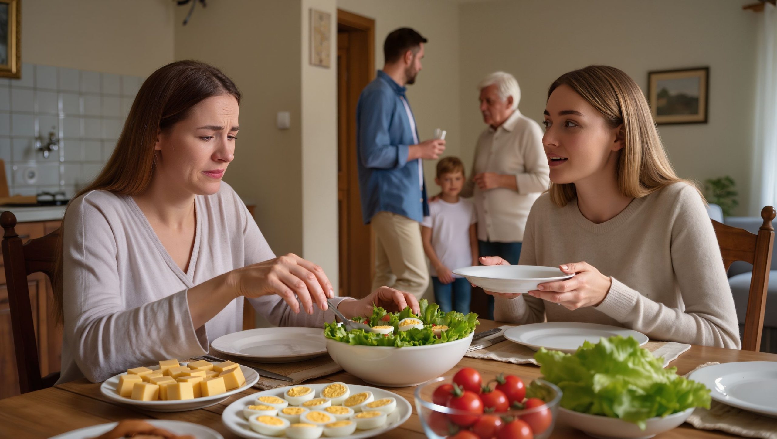 New Mom Adds Eggs And Cheese To Sister-In-Law's Diet Salad, Triggering Explosive Family Lunch Drama