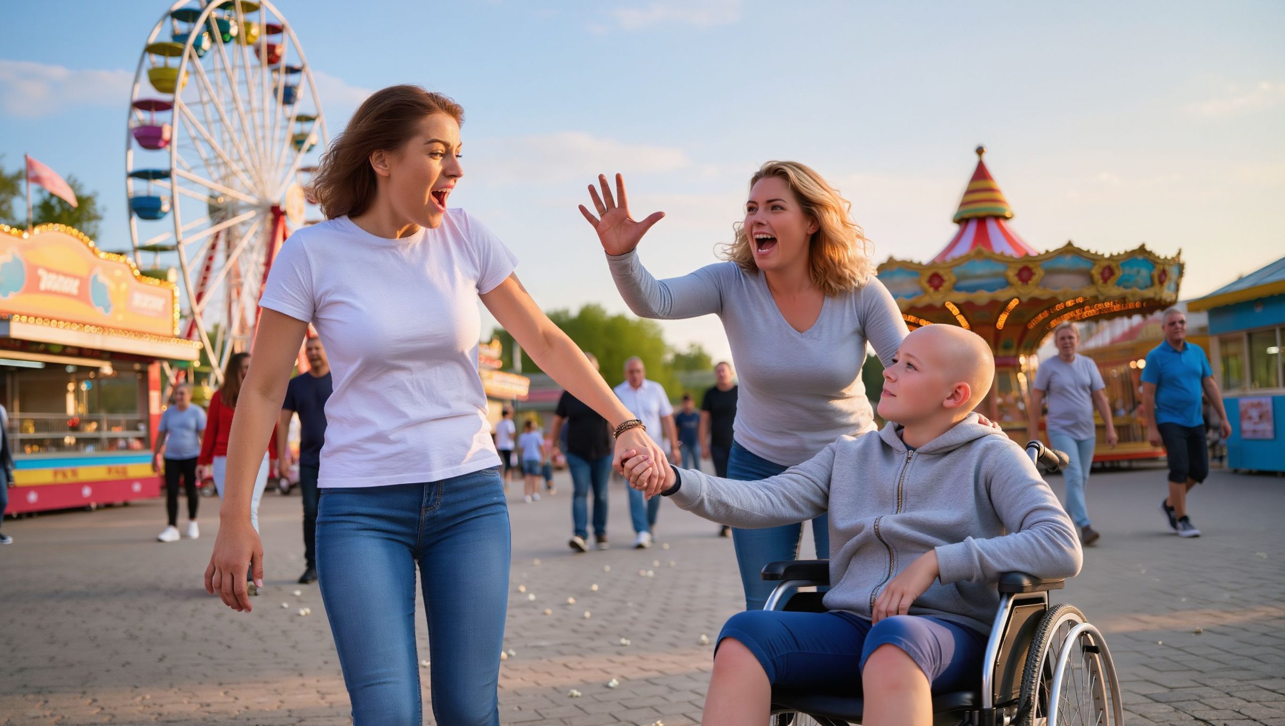 Woman Panics And Pulls Arm Away As Special Needs Teen Grabs Her At Packed Park