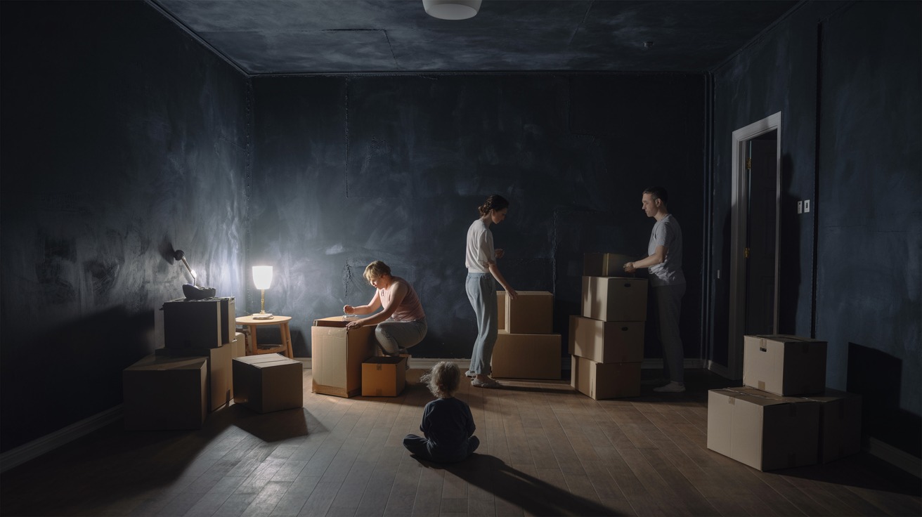 Landlord Said “Paint Before You Leave”, So They Turned The Entire Apartment Black