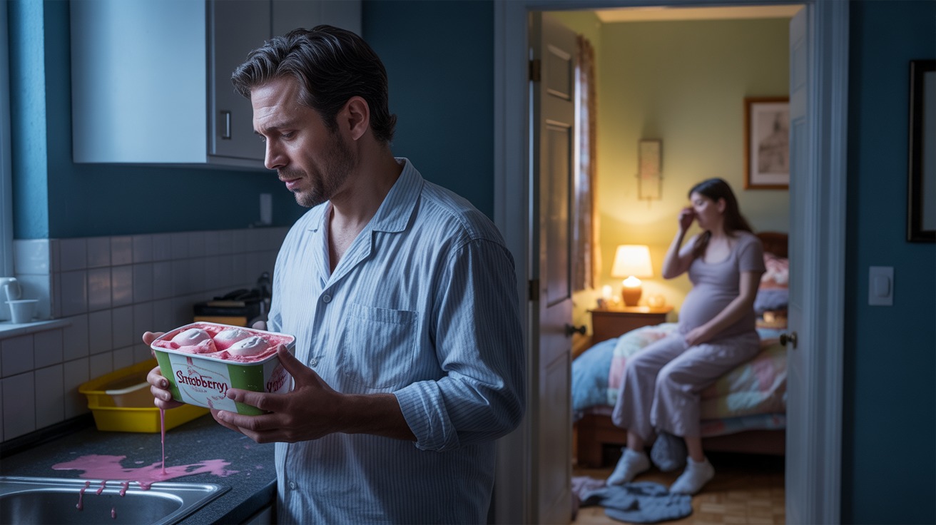 Husband Refuses 3 A.M. Pregnancy Craving Runs After Wife Explodes Over Ice Cream