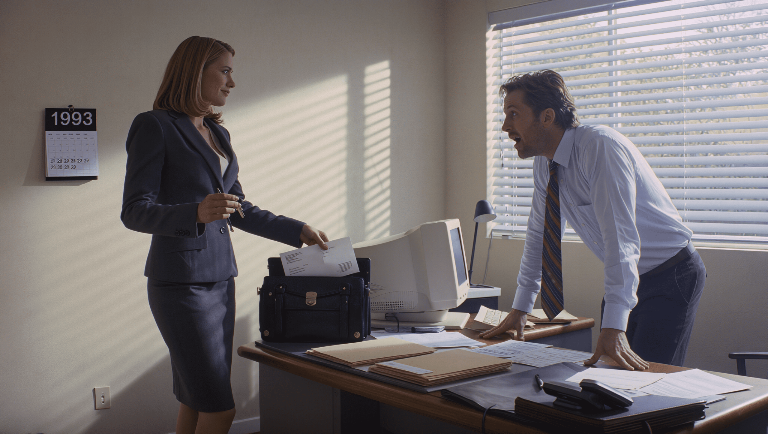 Secretary Turns Boss’s Brutal Two-Week Notice Rule Against Him And Walks Out In Victory