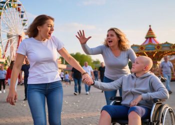 Woman Panics And Pulls Arm Away As Special Needs Teen Grabs Her At Packed Park