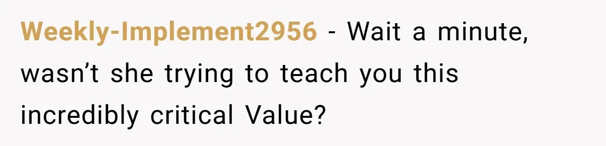 Woman Told Her Mom She Can’t Share A Bed With Her Boyfriend In Her Home, Was She Right? Weekly-Implement2956 − Wait a minute, wasn’t she trying to teach you this incredibly critical Value?