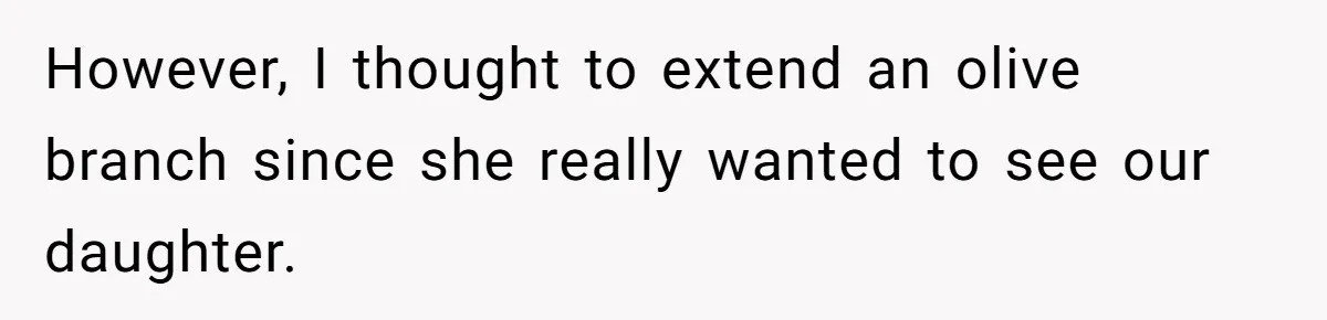 Sister Claims Her Daughter Is The “Only Star,” Brother Pushes Back And She Explodes However, I thought to extend an olive branch since she really wanted to see our daughter.