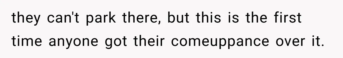 they can't park there, but this is the first time anyone got their comeuppance over it.